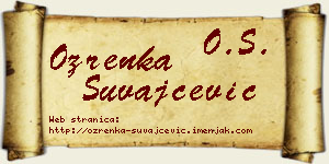 Ozrenka Suvajčević vizit kartica